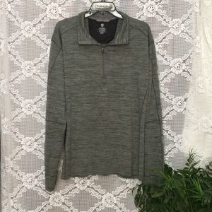 KÜHL Men Long Sleeve Thumb Hole 1/4 Zip Sweatshirt Green Size XXL